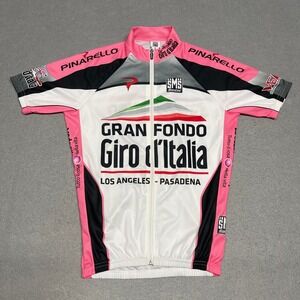 Santini Cycling Jersey Mens Large Gran Fondo Giro d'Italia Los Angeles Pasadena